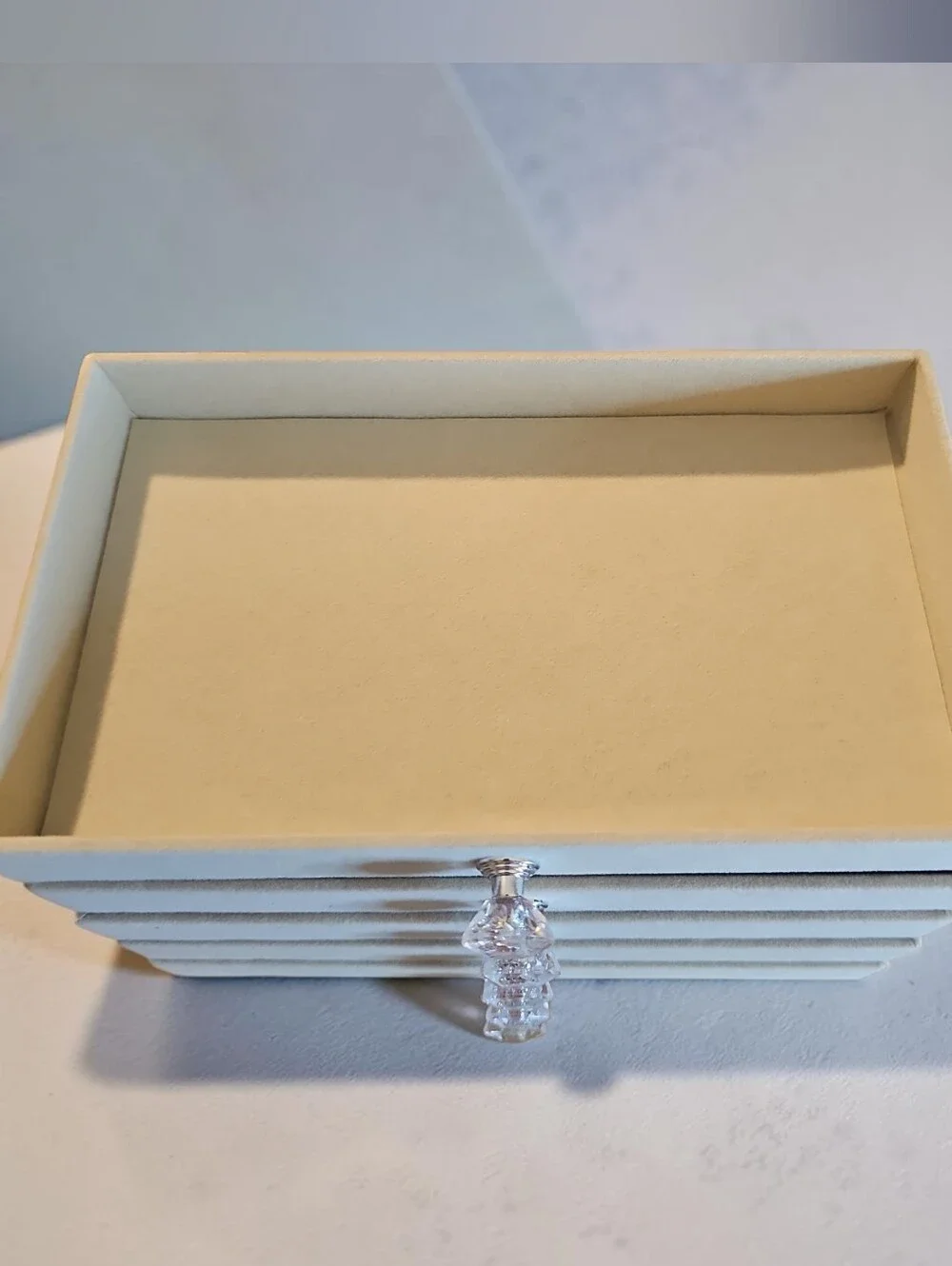 Sassified Nwt  Clear Acrylic Jewelry 5  Drawer Organizer with White Drawers